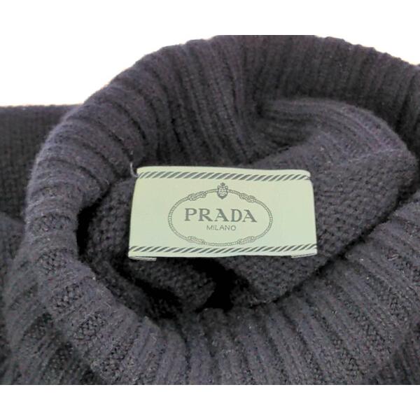 PRADA プラダ カシミヤ100% ニット エルボーパッチ セーター PRADA プラダ カシミヤ100% ニット エルボーパッチ セーター PRADA