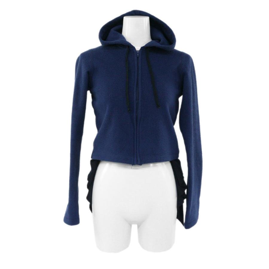 コムデギャルソン 切替ジップパーカー/GD-T003/XS/ブルー×ネイビー