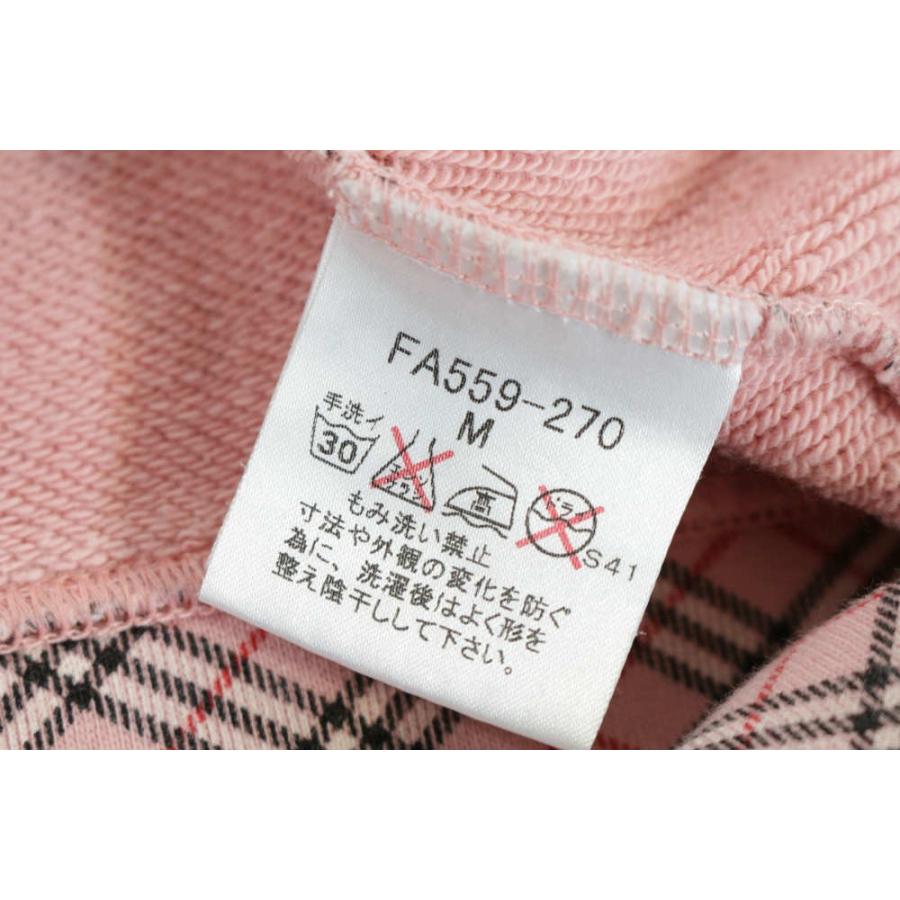 バーバリーブルーレーベル　ピンク 長袖カットソー チェック柄　レイヤード バーバリーブルーレーベル ピンク 長袖カットソー チェック柄