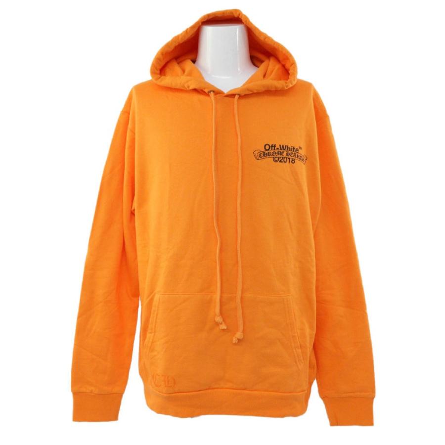 CHROME HEARTS x Off-White パーカー　クロムハーツ クロムハーツ Off-White(オフホワイト)・バックロゴプリントプル