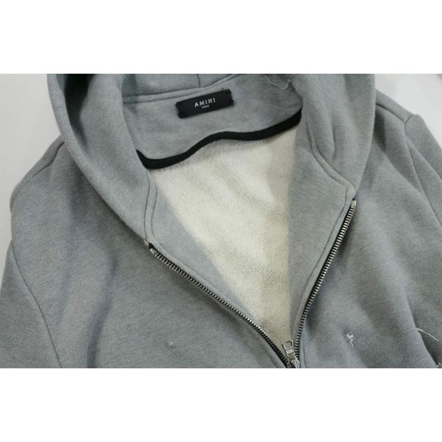 アミリ ダメージ加工 スウェットパーカートップス/MHD01-216/L/グレー
