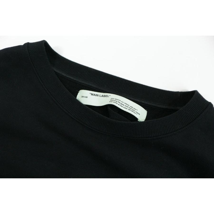 OFF-WHITE / 18SS/クルーネックスウェット/M/コットン/BLK/OMBA003S18003008 18SS オフホワイト クルーネック・スウェットトレーナー トップス
