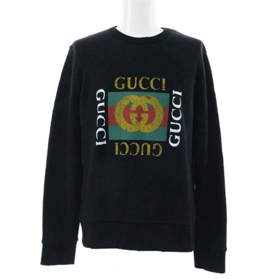 スーパーセール GUCCI ロゴ スウェット ビンテージ加工 美品 econet.bi