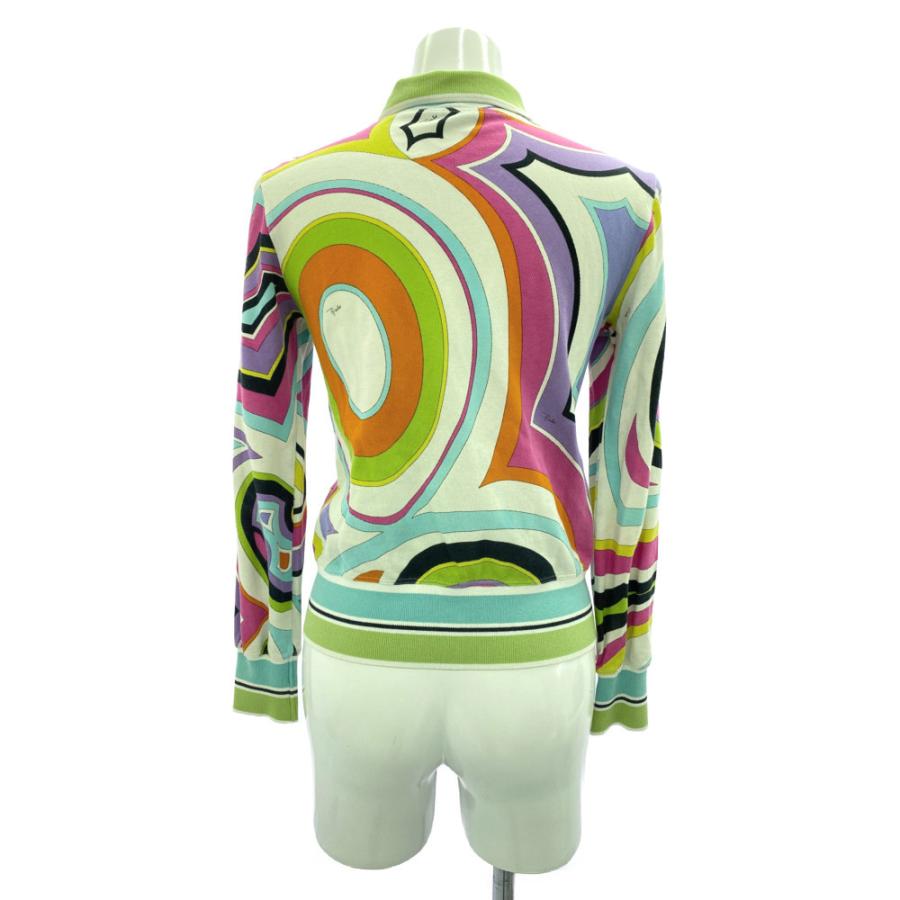EMILIO PUCCI - エミリオプッチ パーカー 長袖 ジップアップ 40 L マルチカラー ■EC エミリオプッチ ポロ襟付きジップアップパーカー・トレーナー