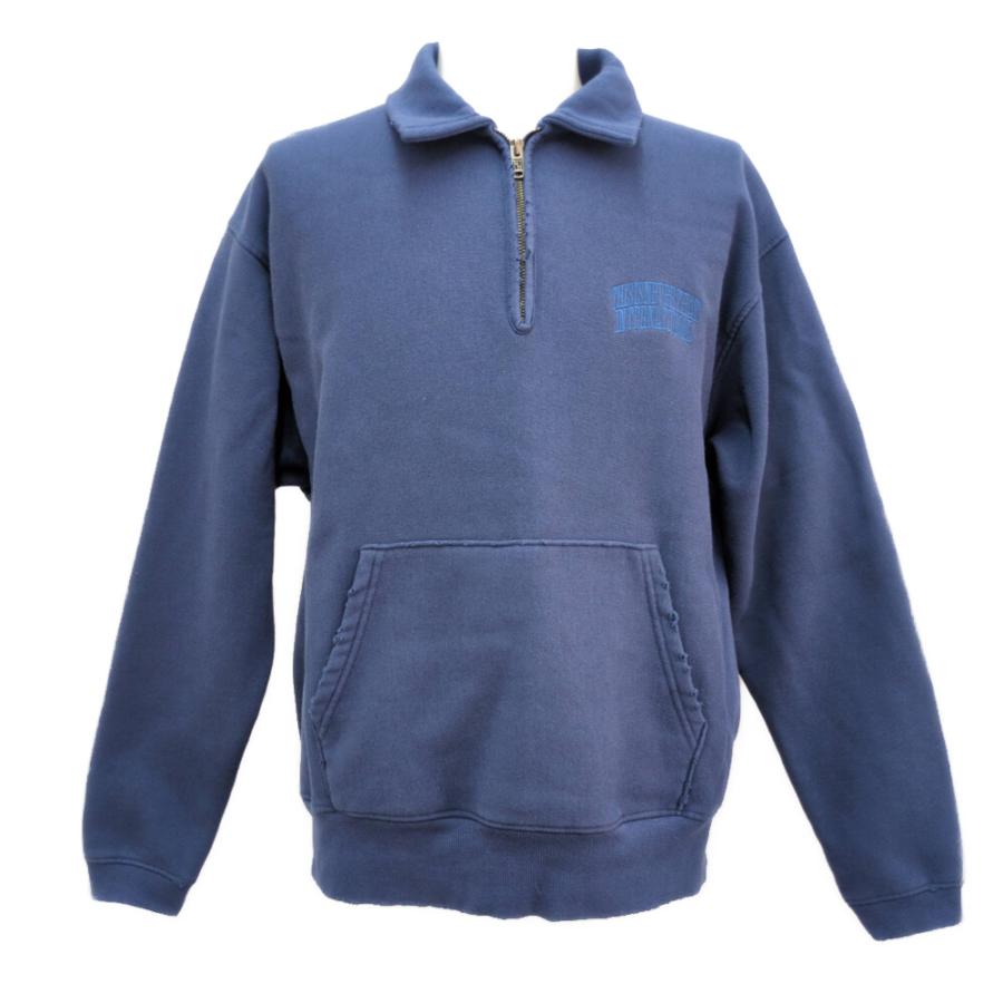 thisisneverthat 【M】スウェット ネイビー thisisneverthat ディスイズネバーザット ダメージ加工 スウェット