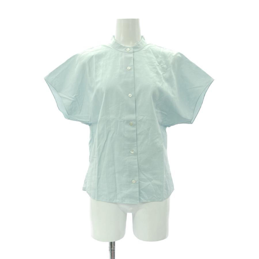 A17127 美品 セオリー パーフェクトコットンドルマンシャツ 薄青 S theory セオリー PERFECT COTTON/SS DOLMAN SHIRTS ドルマン