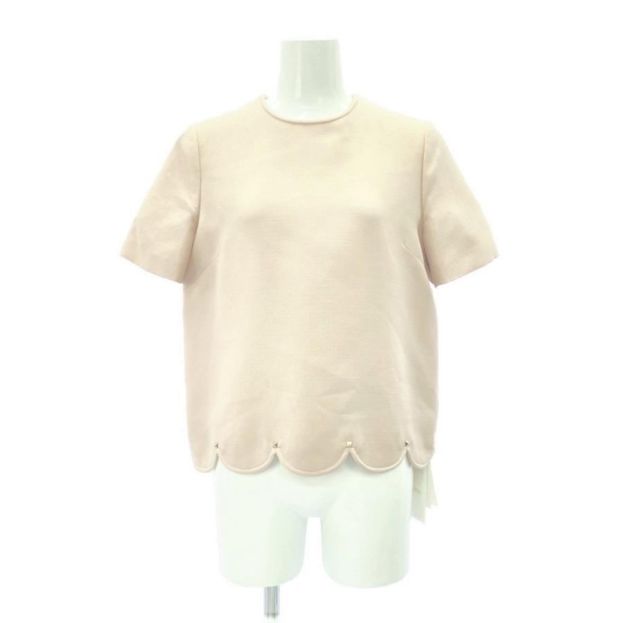 ヴァレンティノ VALENTINO NB2AE2251CF トップス VALENTINO（ヴァレンティノ） ロックスタッズ スカラップブラウス