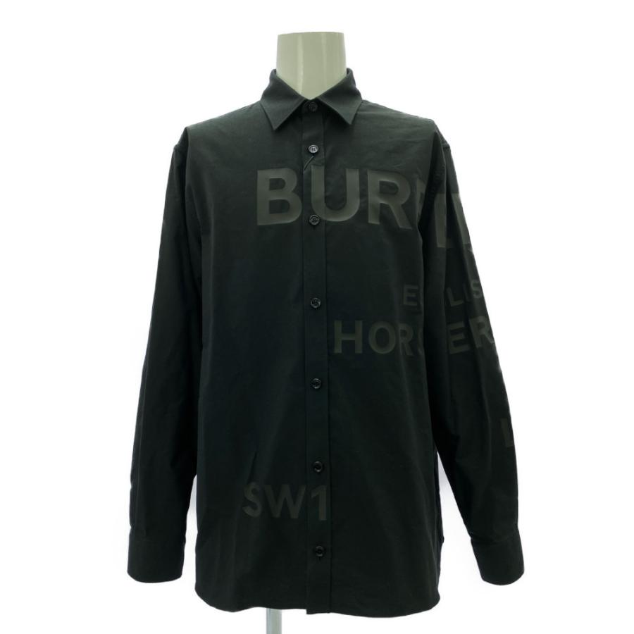 【美品】Burberry 長袖シャツ ホースフェリー ティッシ期 プリント BURBERRY】バーバリー『ロゴ ホースフェリー プリント 長袖
