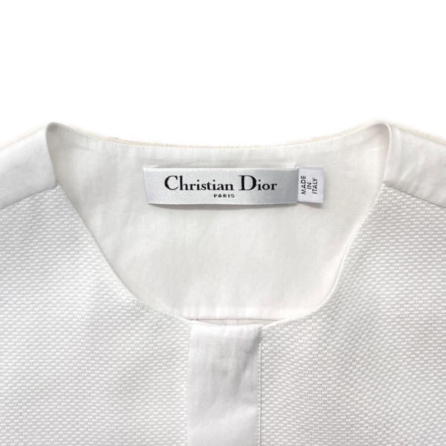 クリスチャンディオール　Christian Dior ノースリーブ　ニット　白 22122350_3.jpg