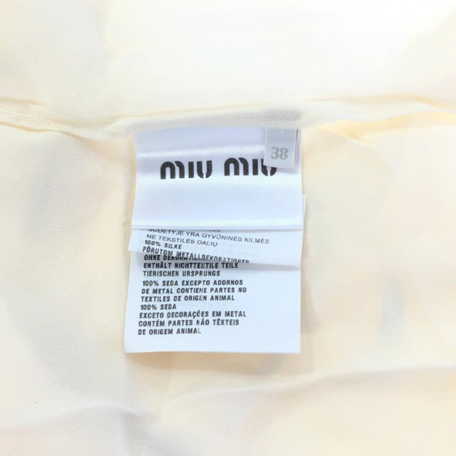 MIU MIU - miu miu　ミュウミュウ　ノースリーブブラウス　シルク100%　星柄　40 中古・古着通販】MIU MIU (ミュウミュウ) ノースリーブシルク