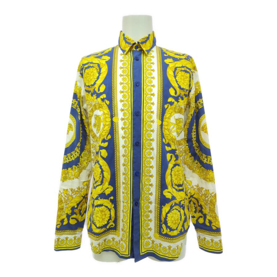 VERSACE ヴェルサーチ コットン メデューサ柄 長袖 絵柄 シャツ