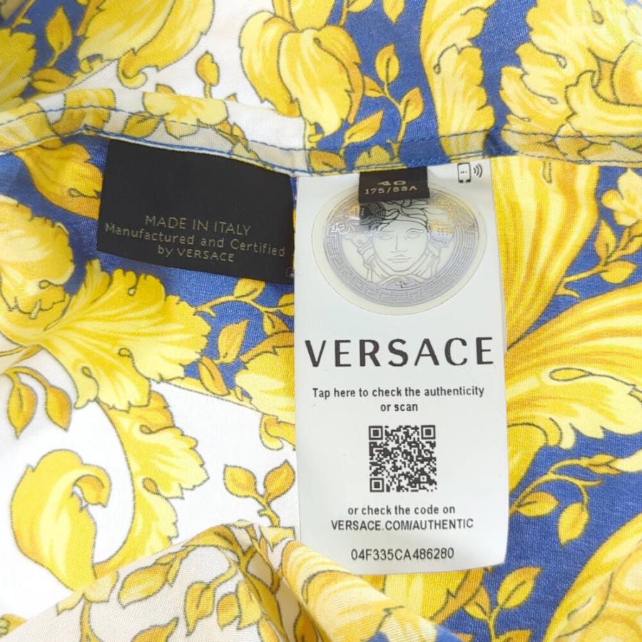 VERSACE ヴェルサーチ コットン メデューサ柄 長袖 絵柄 シャツ