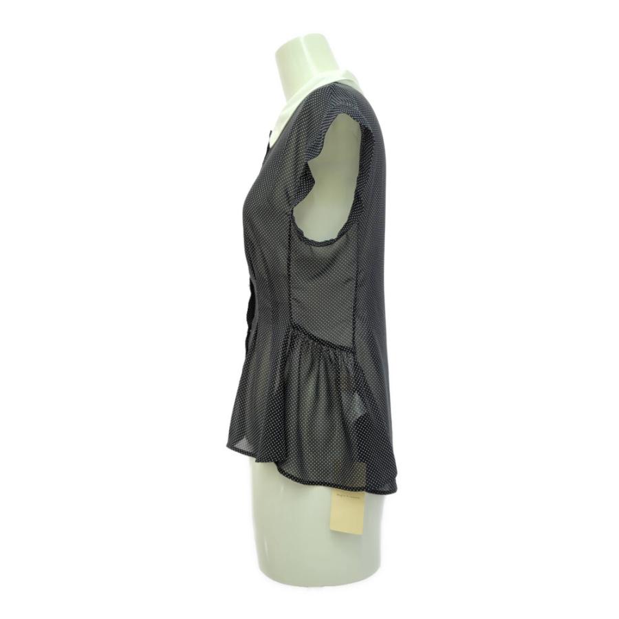 Maglie le cassetto ドット柄トップス リボン シースルー Maglie le cassetto ドット柄トップス リボン シースルー