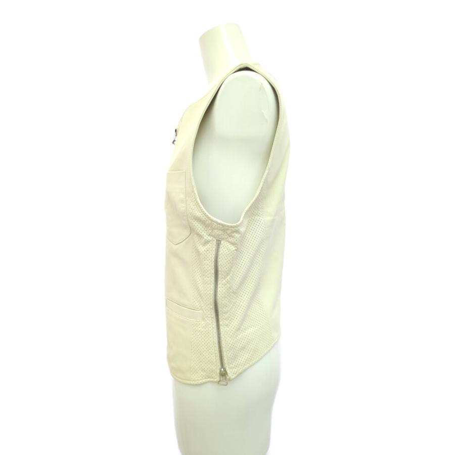 【美品】　ヘルムートラング　アシンメトリー　ベスト　仔羊革　シープレザー HELMUT LANG（ヘルムートラング） ラムレザー ・レザーベスト