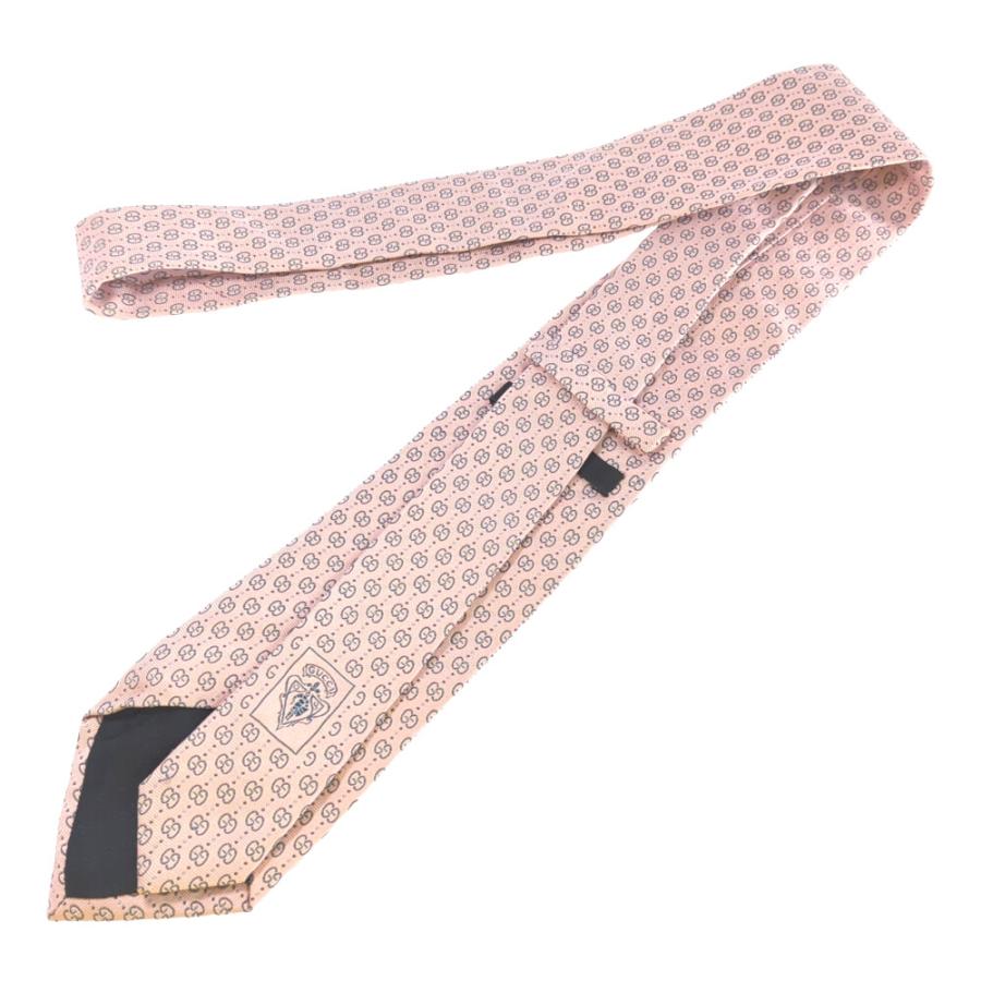 GUCCI（グッチ） GGパターン シルク レギュラー ネクタイ/ピンク
