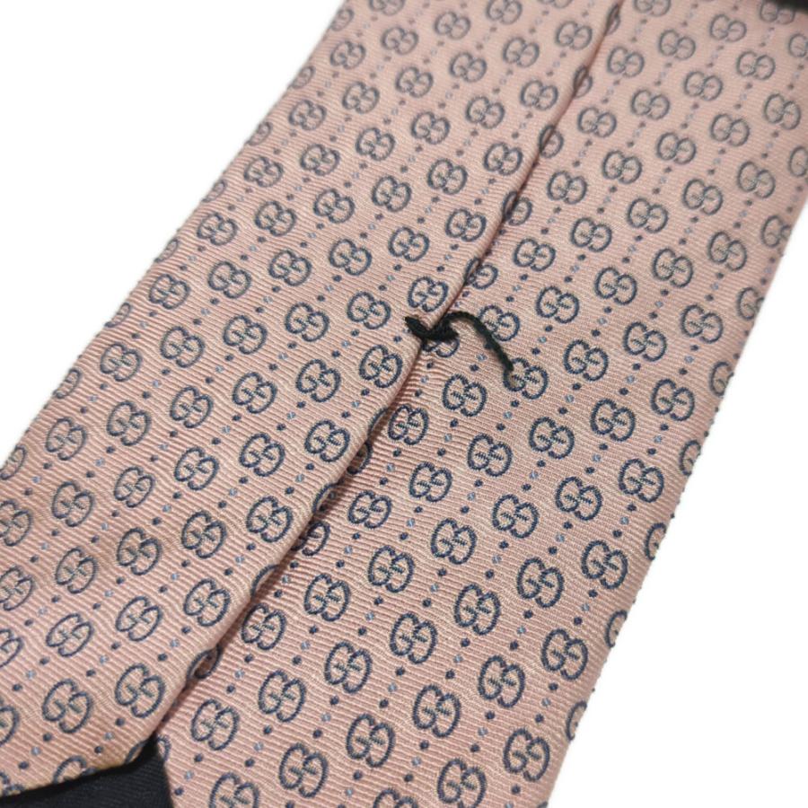 GUCCI（グッチ） GGパターン シルク レギュラー ネクタイ/ピンク