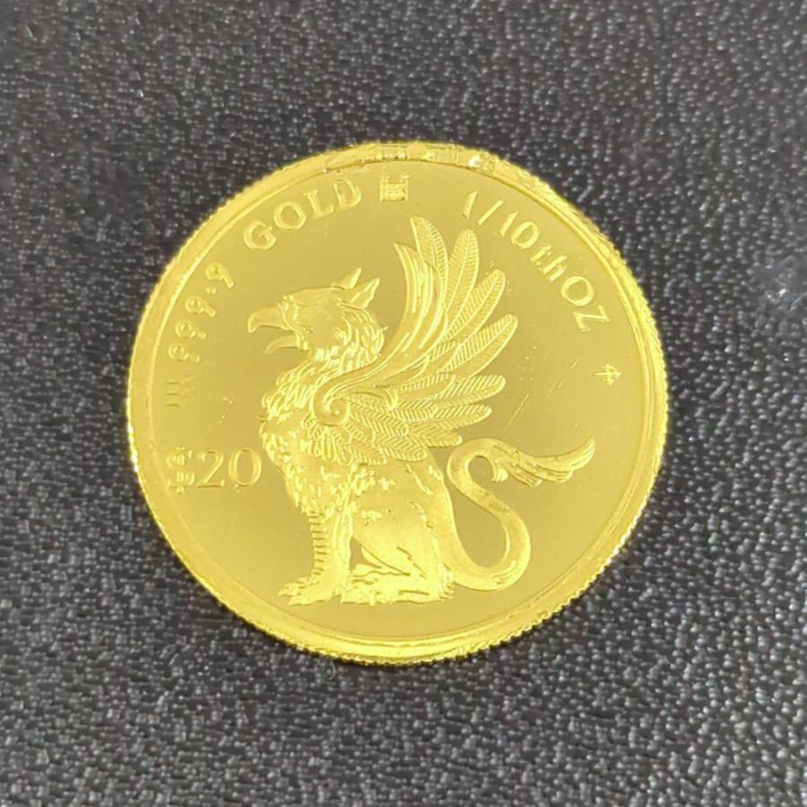 旧貨幣、2025年 24k金記念 ポブジョイ・ミント株式会社 グリフィン20ドルクック諸島2025年・金