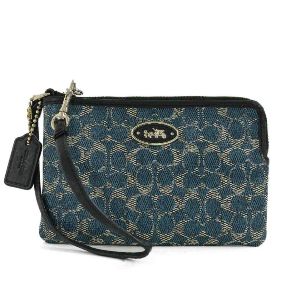 COACH（コーチ） ミニシグネチャー・スモールL-ジップリストレット