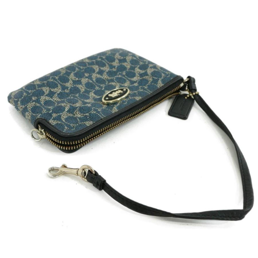 COACH（コーチ） ミニシグネチャー・スモールL-ジップリストレット