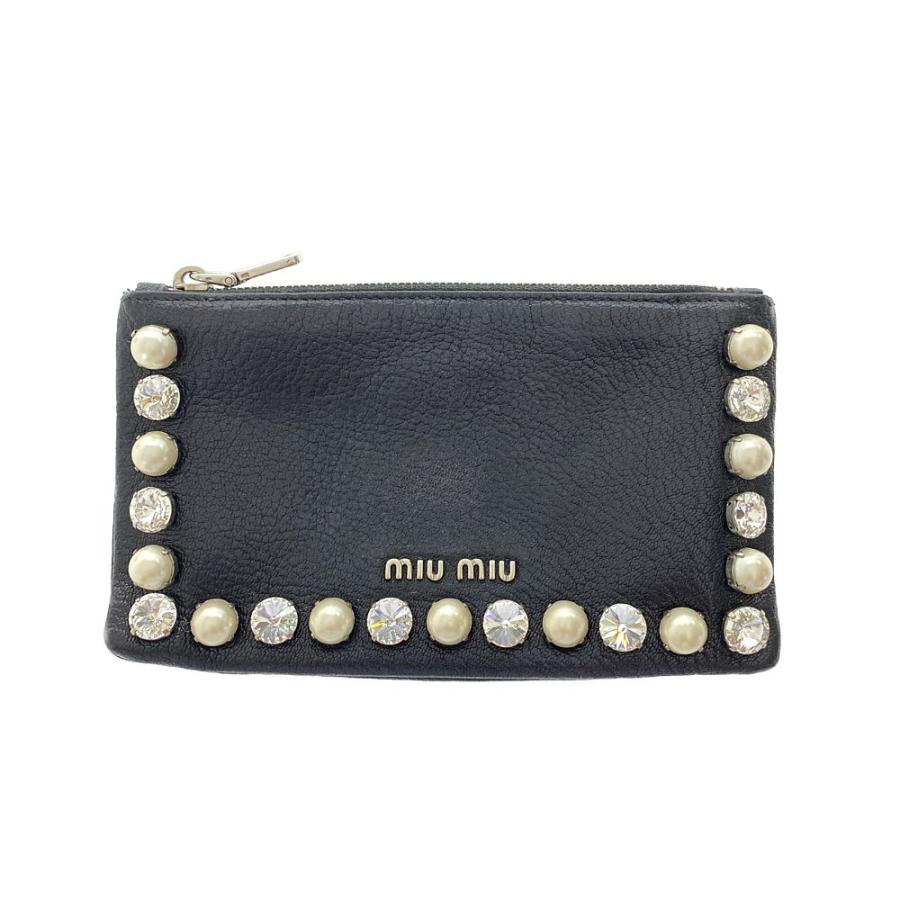 miu ミュウミュウ パールクリスタルアクセサリーポーチ・コスメポーチ 