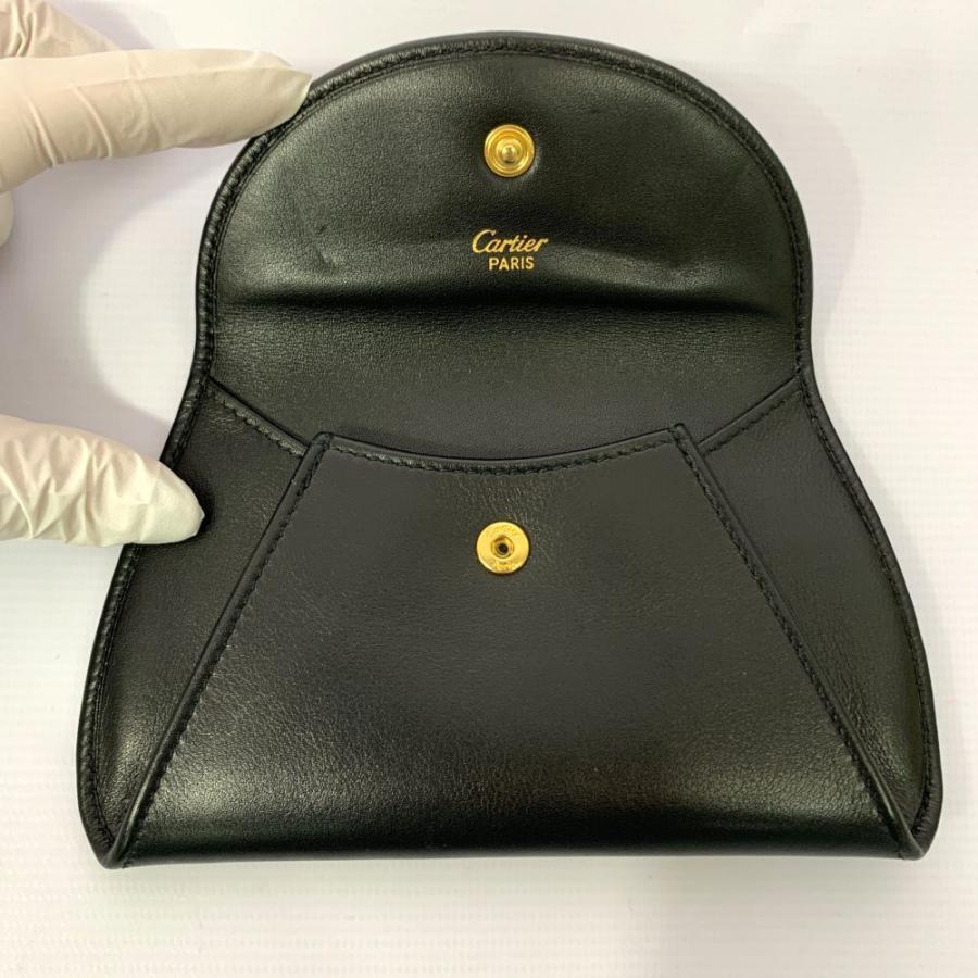 Cartier カルティエ　パンテール　パンサー　コインケース　ポーチ　レザー Cartier カルティエ パンテールドゥカルティエ・プリーツレザー