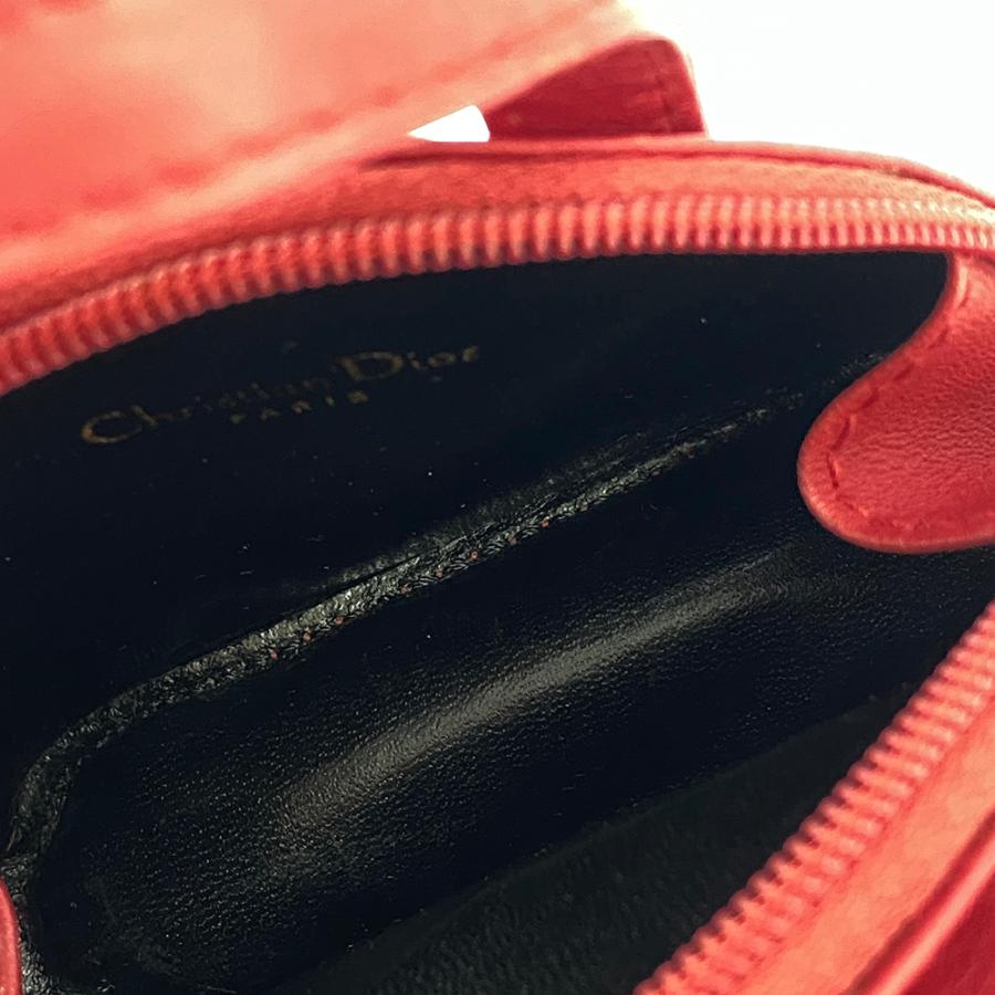 クリスチャンディオール レザー マイクロハンドバッグ