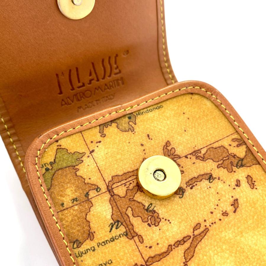 PRIMA CLASSE プリマクラッセ 地図柄 シガレットケースポーチ/ブラウン