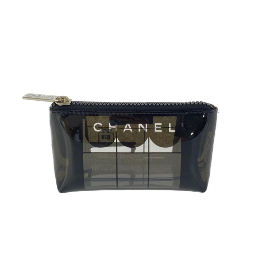 CHANEL（シャネル） ビニールコスメポーチ/ブラック/CHANEL 翌日配送可