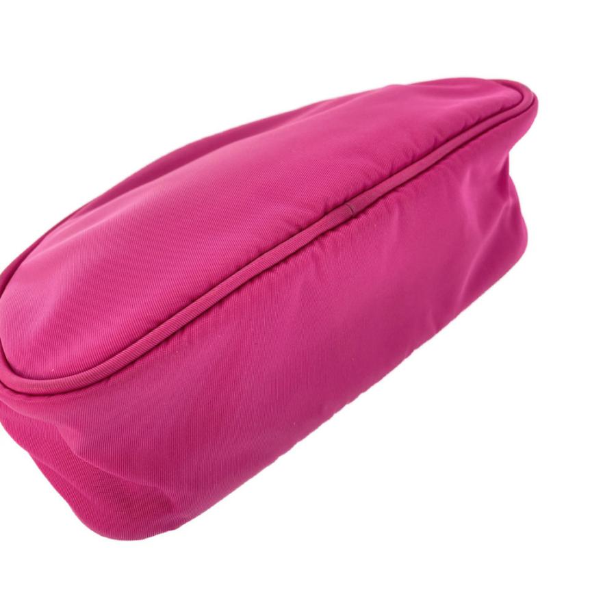 プラダ(Prada) 1N1867 レディース レザー,ナイロン ピンク ポーチ PRADA プラダ ナイロン リストレットポーチ コスメポーチ/1N1867