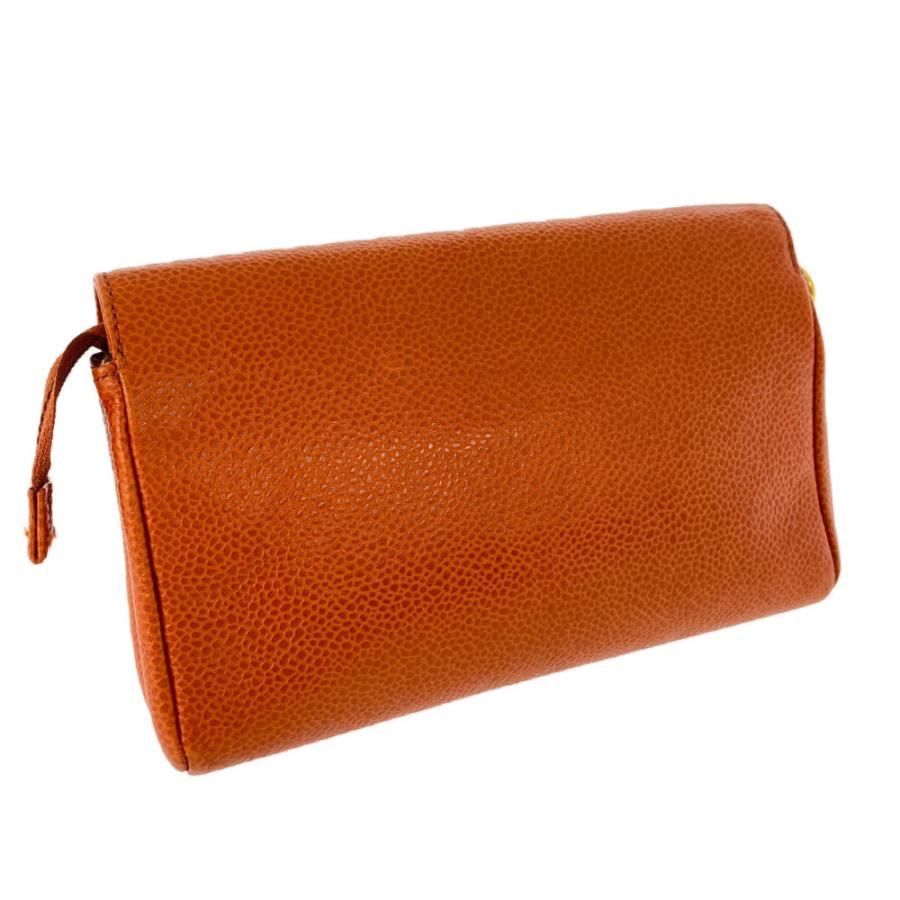 CHANEL（シャネル） ミラー付きコスメポーチ/オレンジ/CHANEL 翌日配送