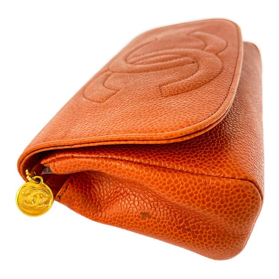 CHANEL（シャネル） ミラー付きコスメポーチ/オレンジ/CHANEL 翌日配送