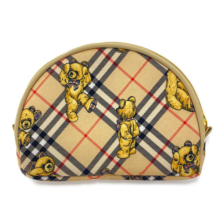 【セール中】Burberry 円形ポーチ　化粧ポーチ 楽天市場】バーバリー ポーチ ミニポーチ 化粧ポーチ 新品同様 半月