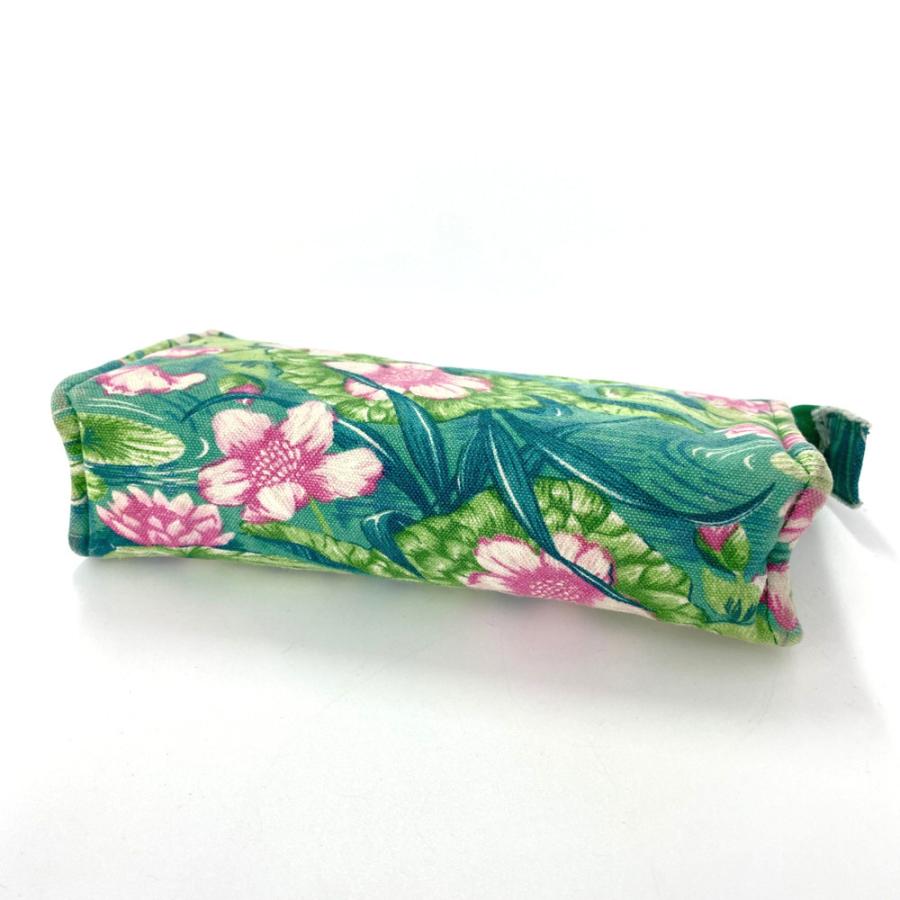 HERMES エルメス カエル柄 コットンキャンバスコスメポーチ