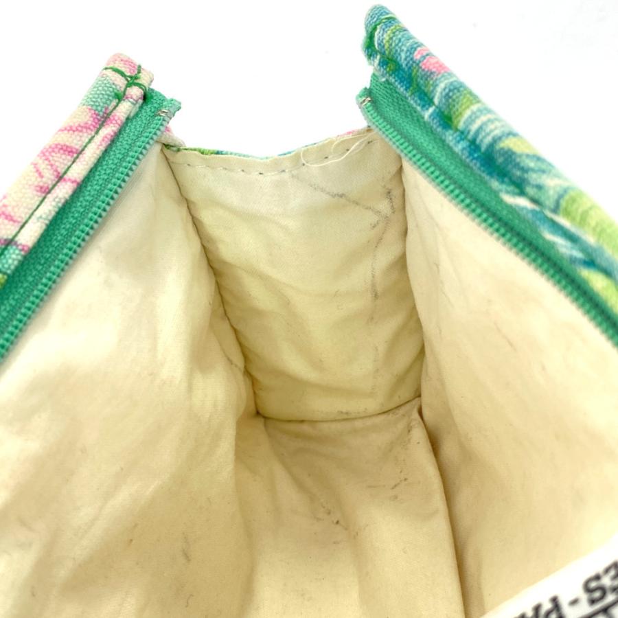 HERMES エルメス カエル柄 コットンキャンバスコスメポーチ