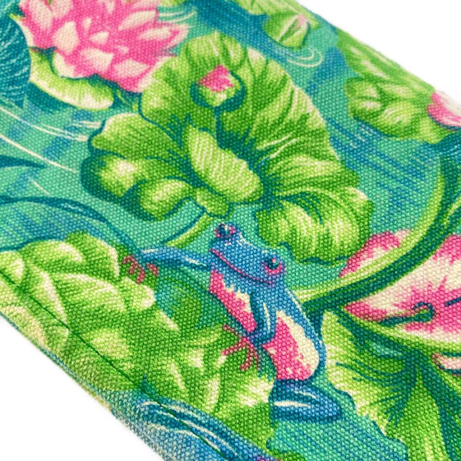 HERMES（エルメス） カエル柄 コットンキャンバスコスメポーチ