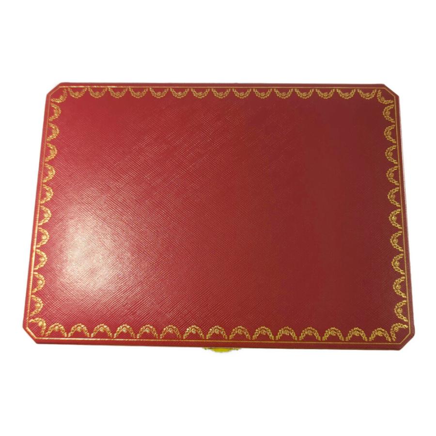 Cartier 赤 レザー ジュエリーボックス ネックレスケース Cartier