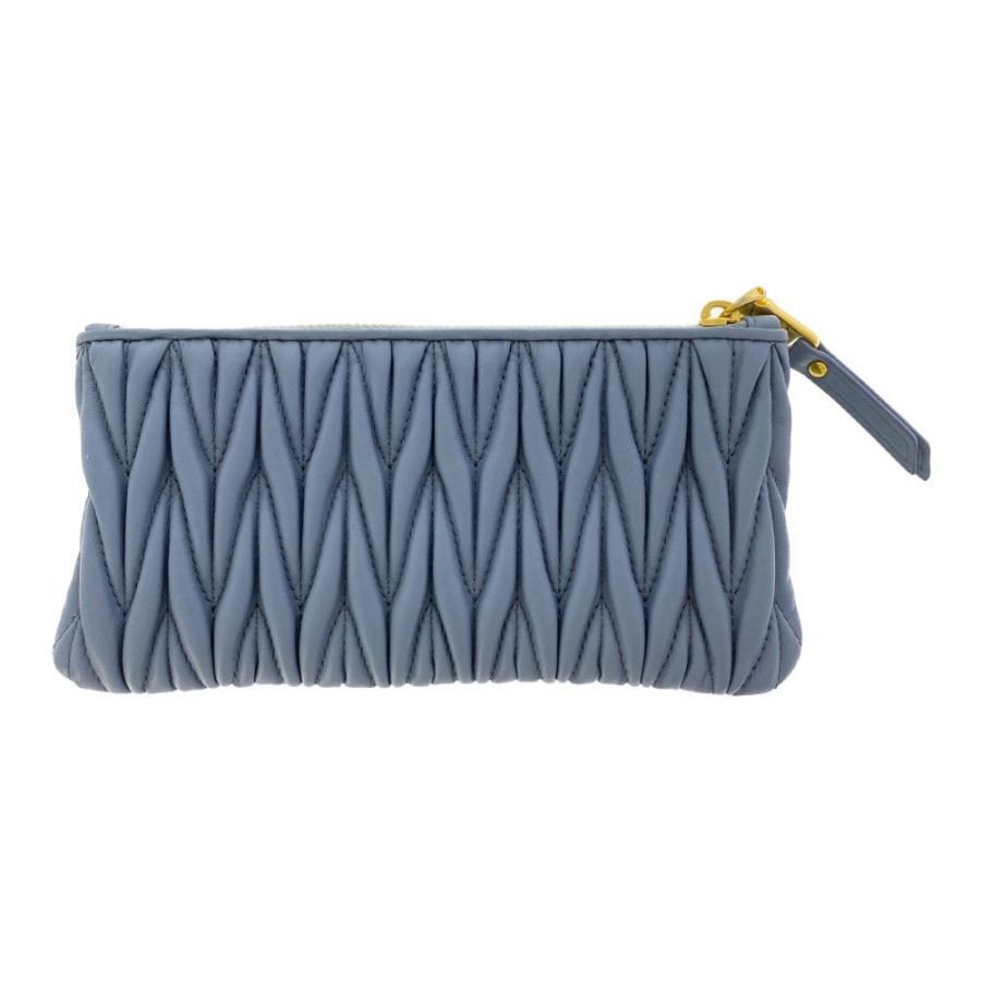 miu miu ミュウミュウ マテラッセ ミニポーチ ケース ブルー miu miu ミュウミュウ マテラッセ ミニポーチ コインケース ブルー