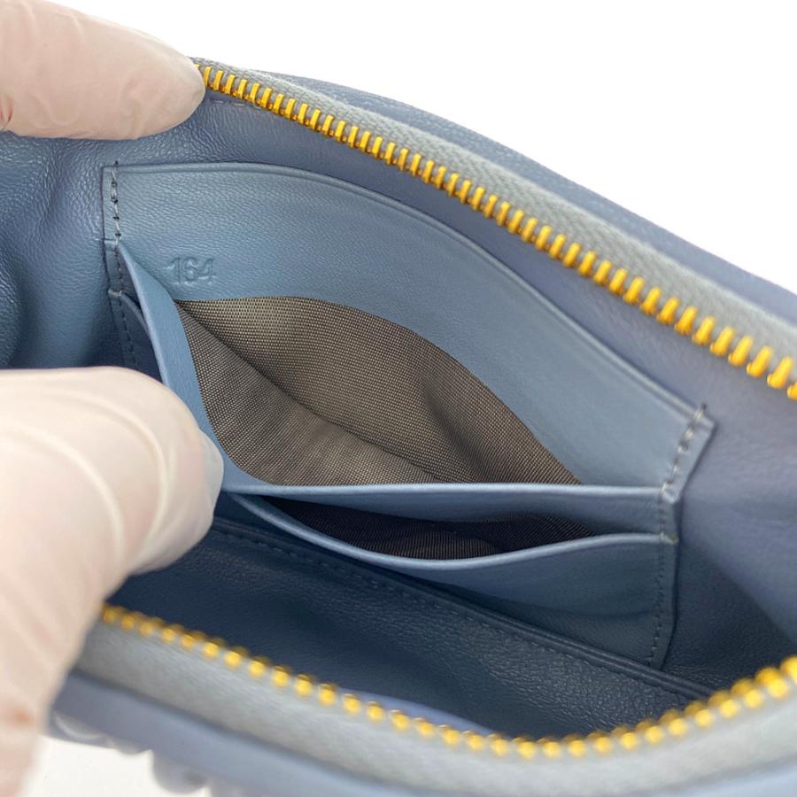 miu miu ミュウミュウ マテラッセ ミニポーチ ケース ブルー miu ミュウミュウ MIU MATELASSE マテラッセ POUCH WALLET