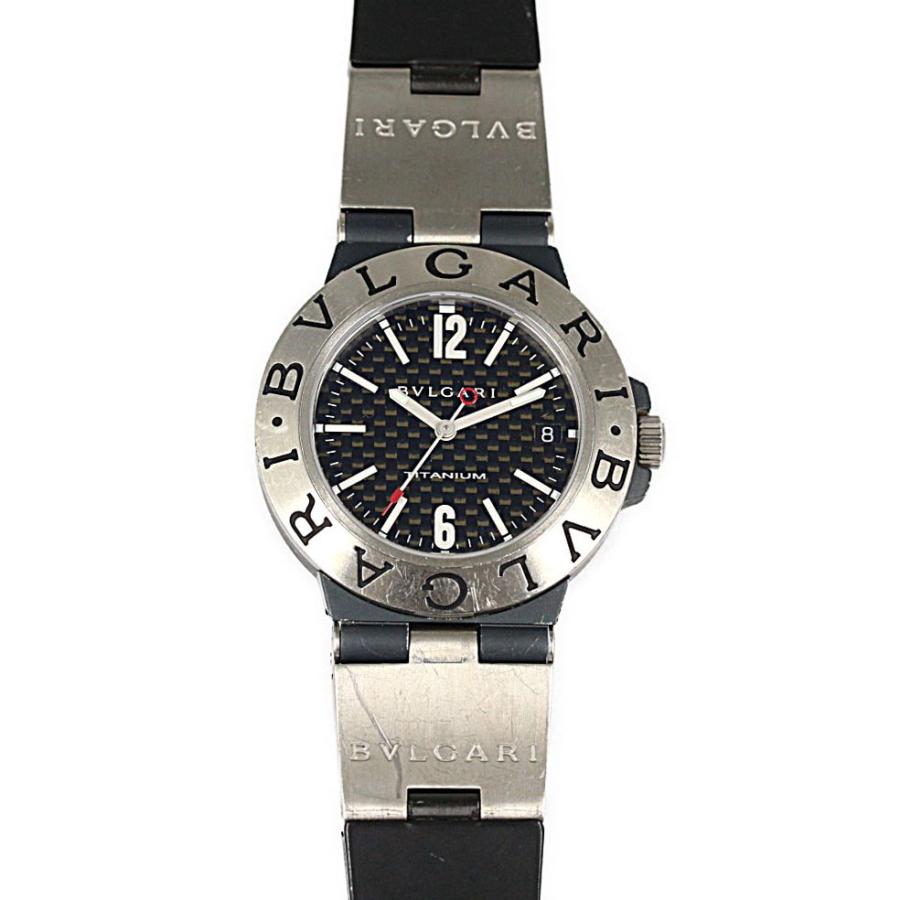 BVLGARI チタン ラバーベルト 時計 TI 38 TA 中古)BVLGARI ブルガリ ブルガリ・ブルガリ Ti38TA チタニウム