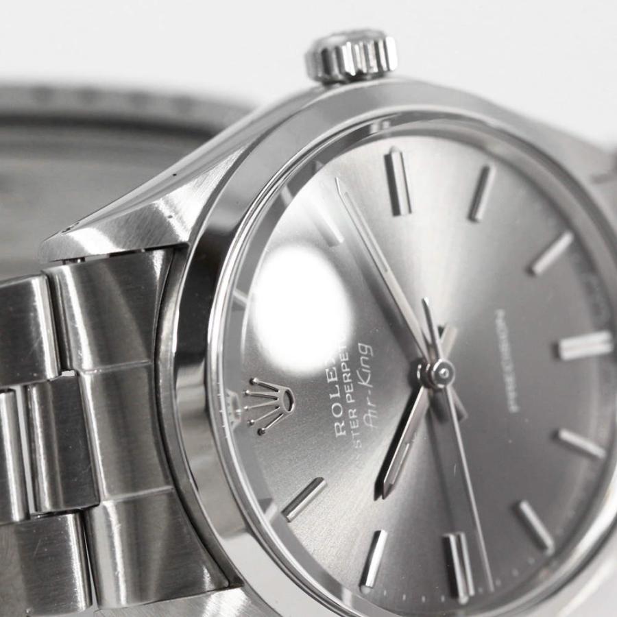 ROLEX オーバーホール済☆ロレックス エアキング・グレー文字盤