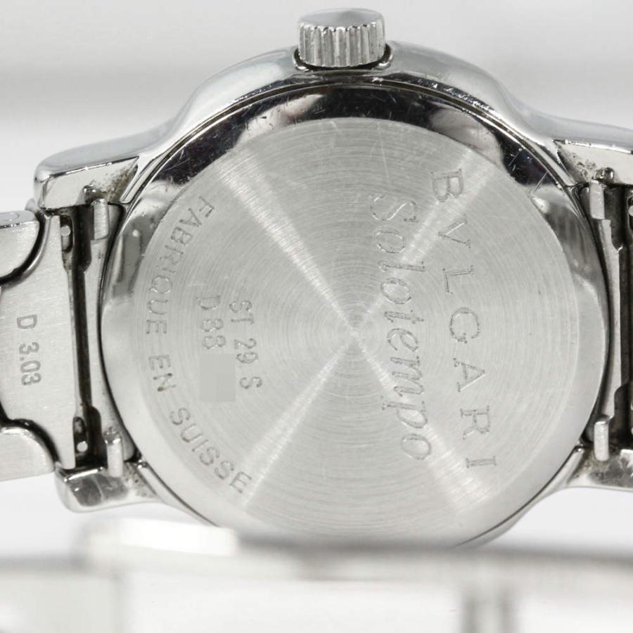 BVLGARI（ブルガリ） ソロテンポ・クォーツ時計 10Pダイヤ グレー文字