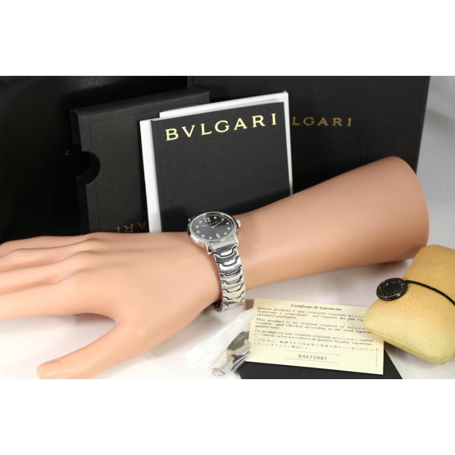 BVLGARI（ブルガリ） ソロテンポ・クォーツ時計 10Pダイヤ グレー文字
