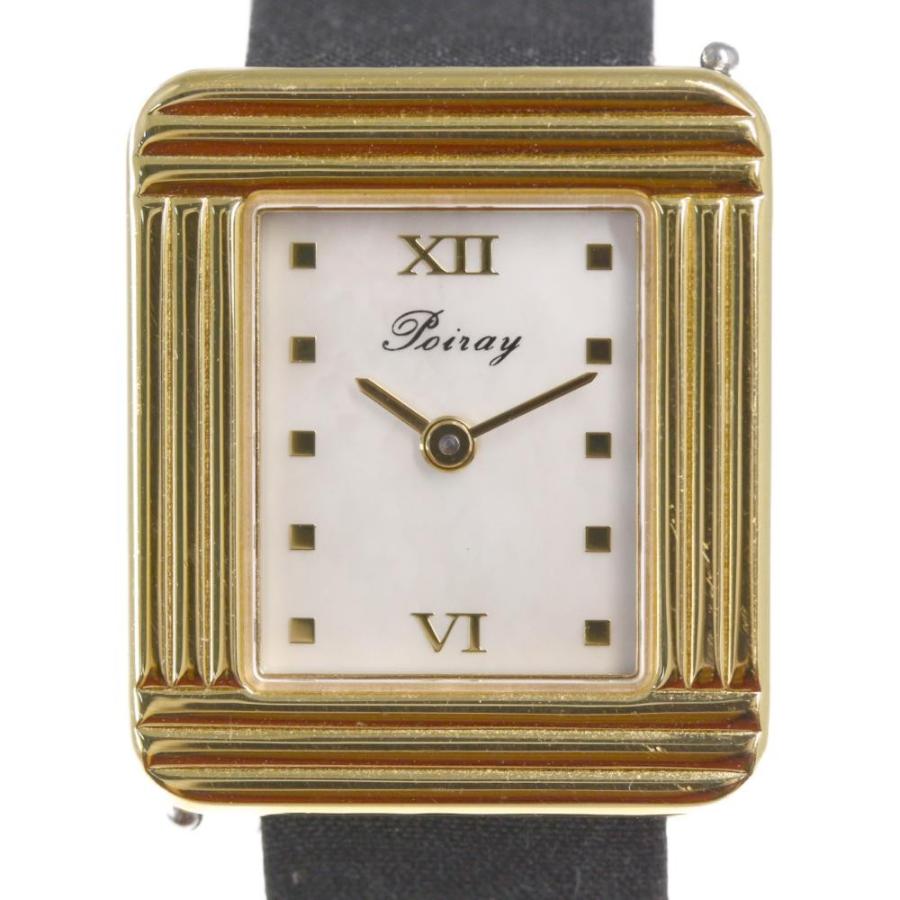 ポアレ クォーツ時計 スクエア 22mm ホワイトシェル文字盤/SS