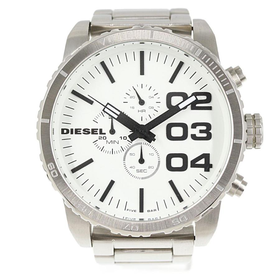 DIESEL ディーゼル クロノグラフ 白文字盤 クォーツ時計/SS DIESEL ディーゼル クロノグラフ 白文字盤 クォーツ時計/SS