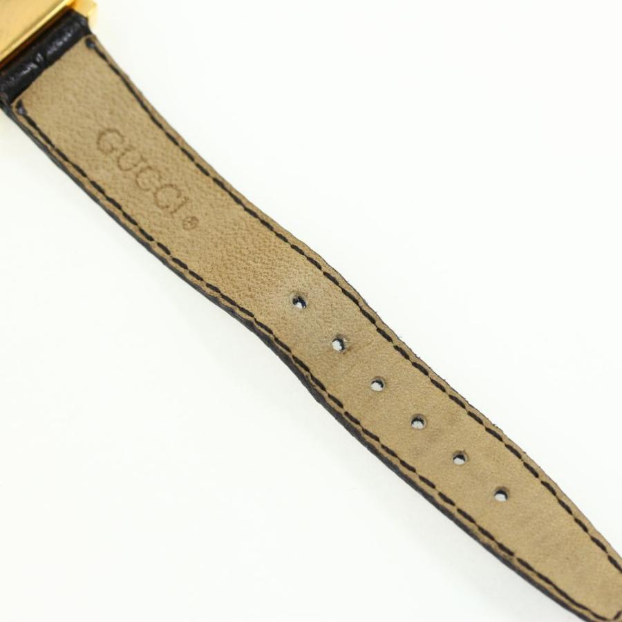 GUCCI（グッチ） スクエア クォーツ時計 レザーベルト-19.5g/2600L