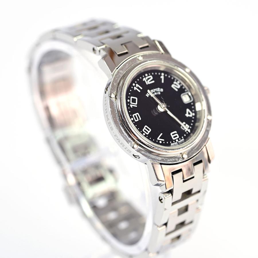 HERMESクリッパー時計 シルバー HERMES（エルメス） クリッパー36・クォーツ時計/SS/stainless steal