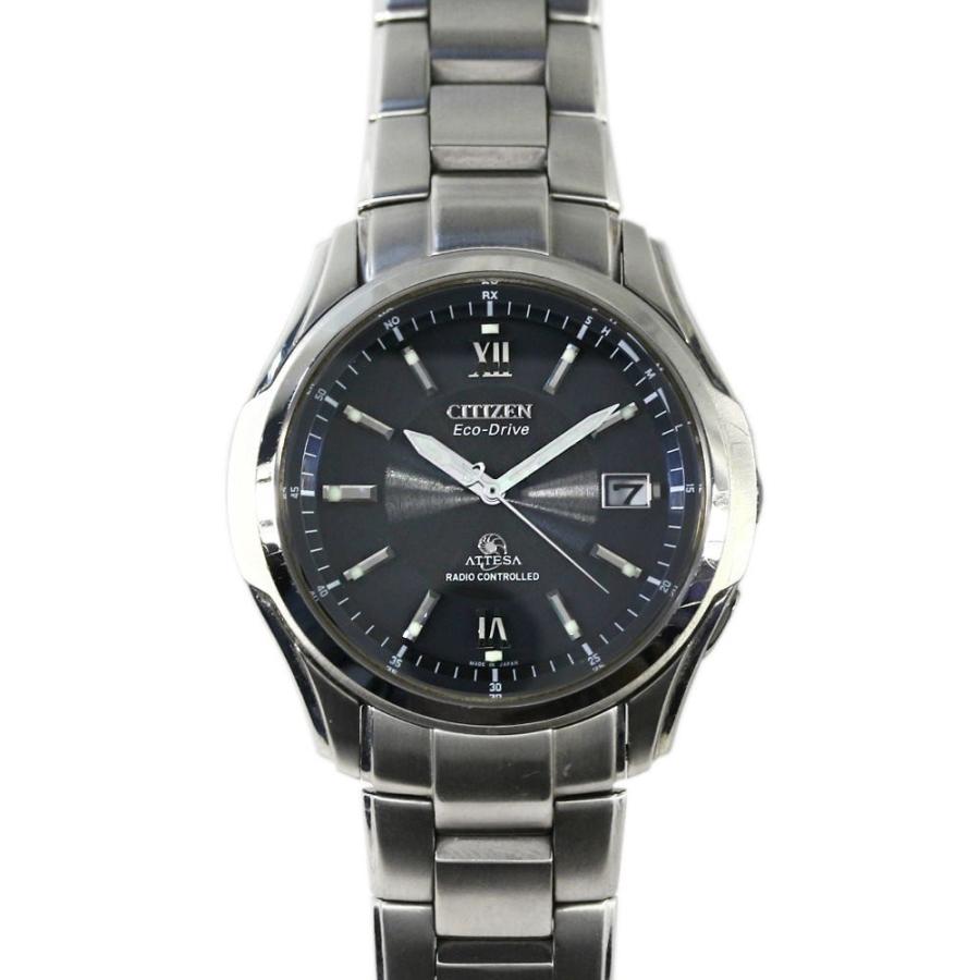 シチズン アテッサ エコドライブ ソーラー電波時計 チタン 青文字盤 H410 CITIZEN（シチズン） ATTESA(アテッサ)・エコドライブ・ソーラー電波