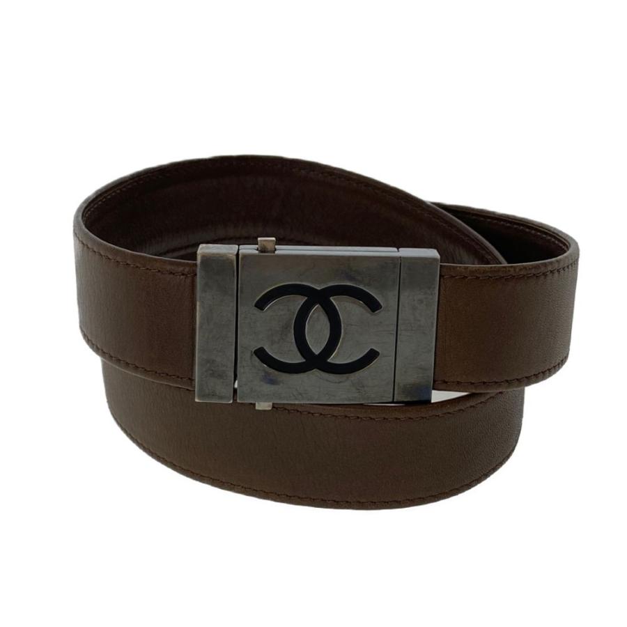 CHANEL シャネル ヴィンテージシャネル・ココマークレザーベルト 