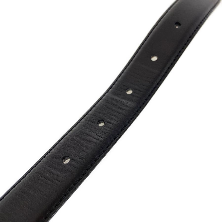 【Tiffany】レザー ベルト VINTAGE TIFFANY & CO. Engine Turned Plaid Slide Buckle