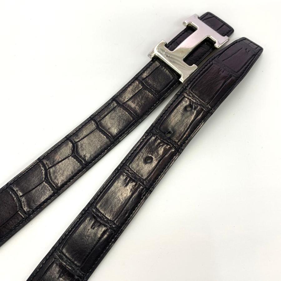 HERMES エルメス コンスタンス・Hベルト・クロコポロサスマット